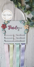 Load image into Gallery viewer, Personalised Floral Hair Bow Organiser