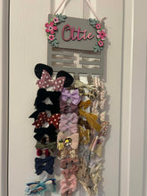 Load image into Gallery viewer, Personalised Floral Hair Bow Organiser
