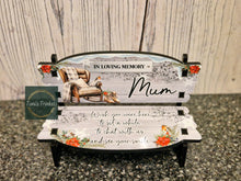 Load image into Gallery viewer, Personalised Memorial wooden bench
