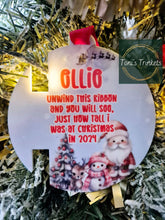 Load image into Gallery viewer, Personlaised christmas ribbon holder

