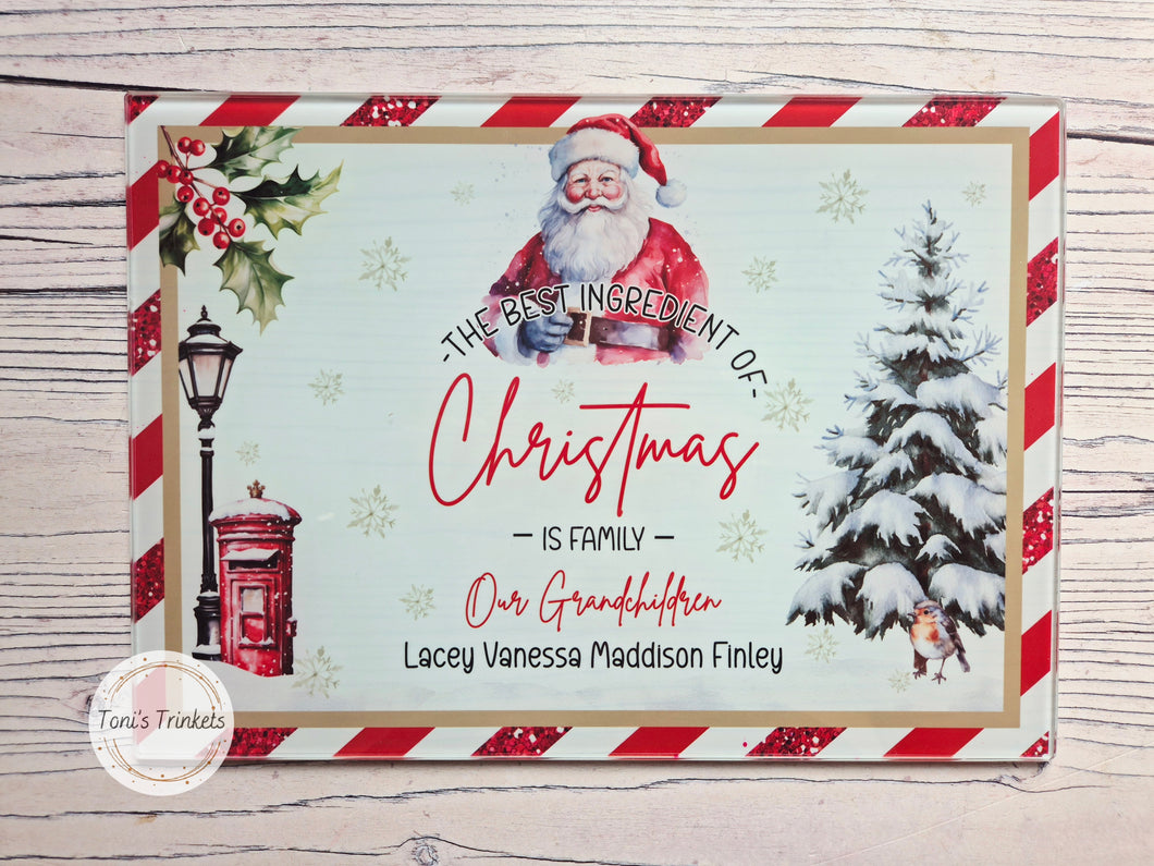 Personalised Christmas chopping board