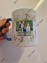 Load image into Gallery viewer, Personalised floral photo mug
