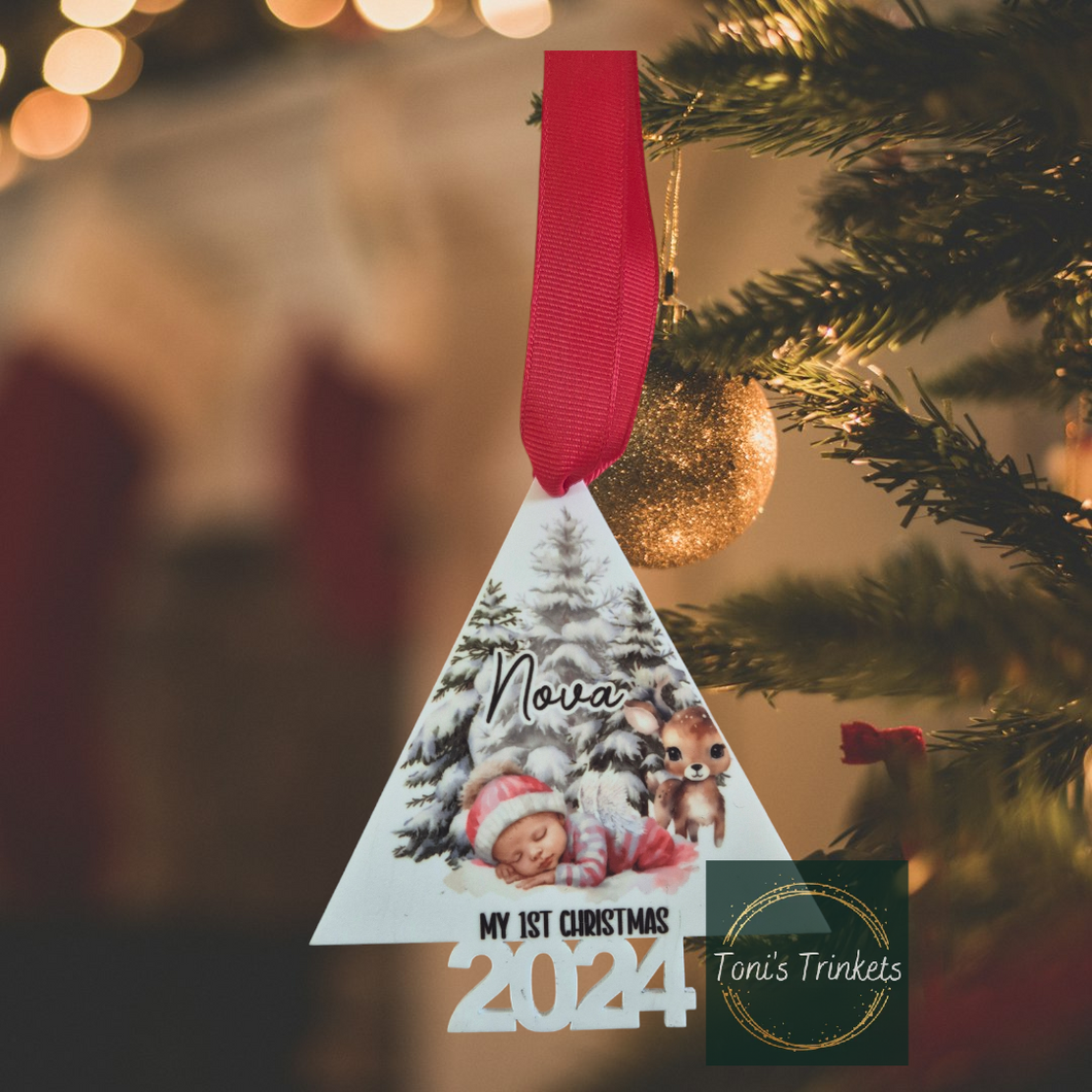 2025 first christmas personalised bauble