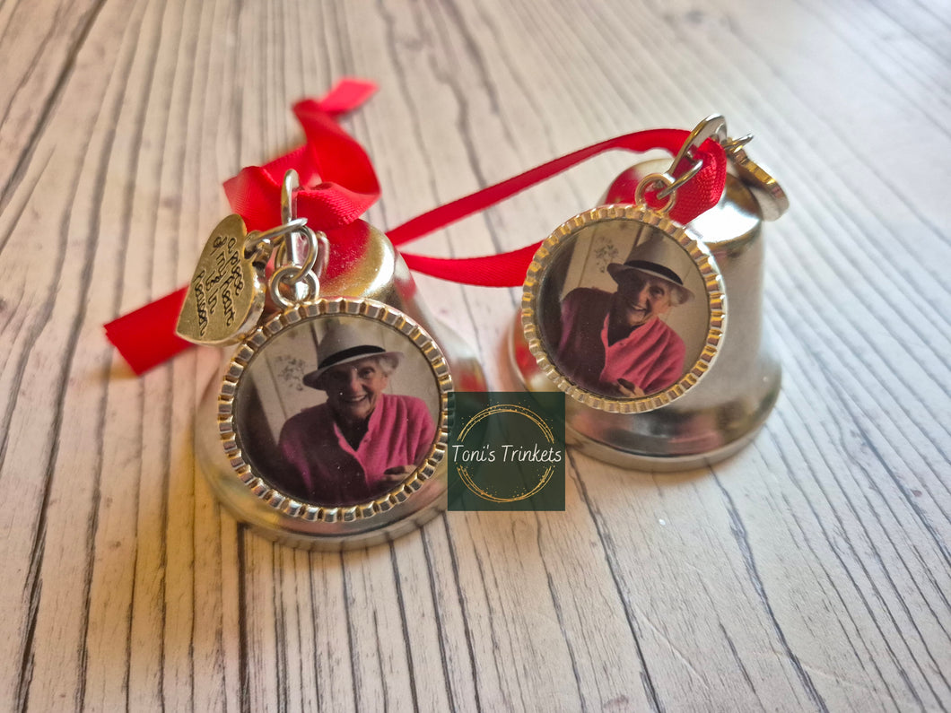 Personalised Christmas memorial bell bauble