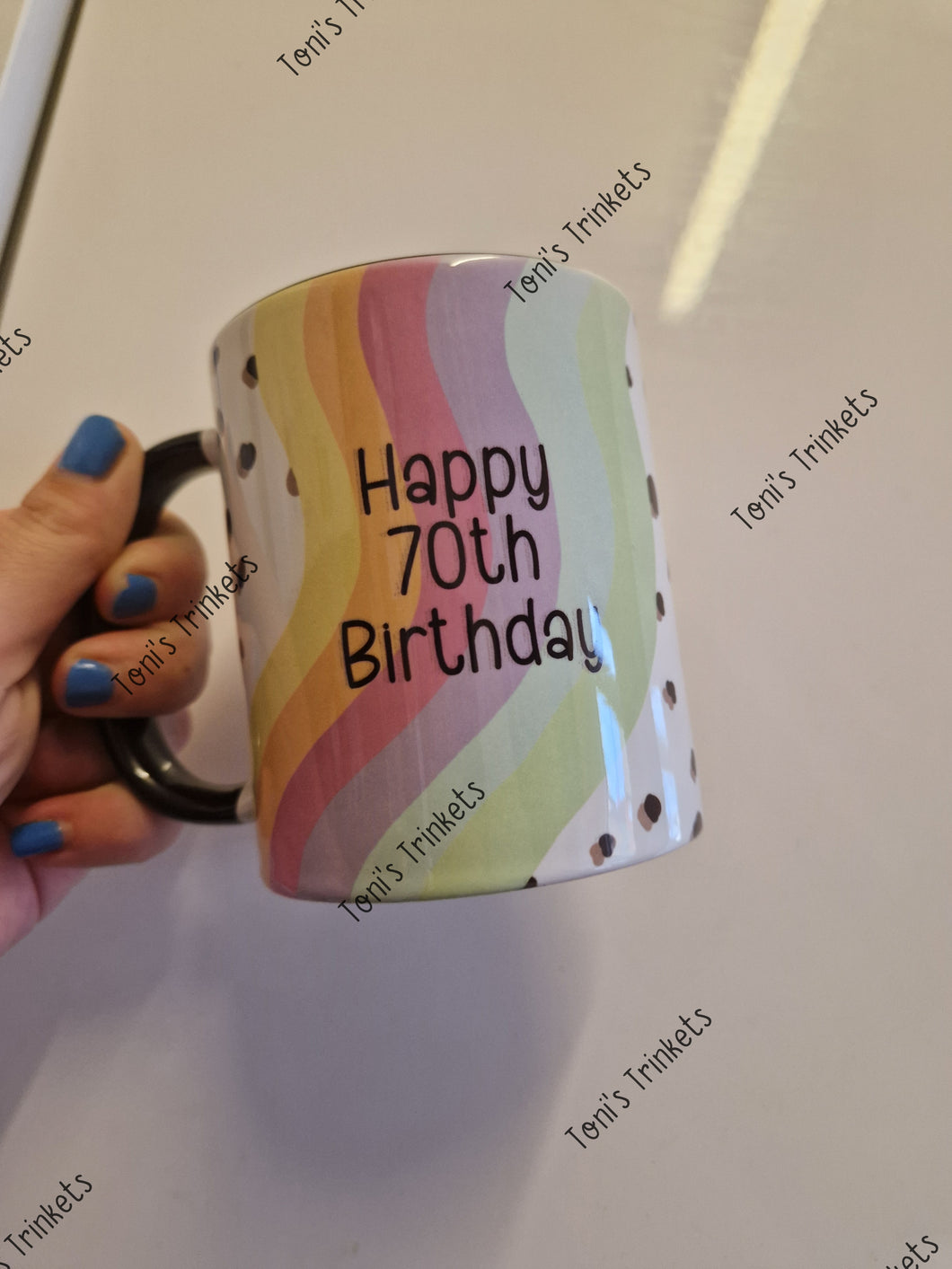 Personalised rainbow mug