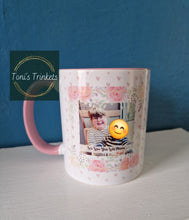 Load image into Gallery viewer, Personalised floral photo mug
