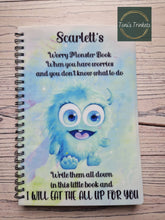 Load image into Gallery viewer, Worry monster personalised notebook
