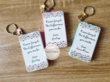 Load image into Gallery viewer, Personalised Refillable Teacher Hand Sanitiser Spray Bottle Keyring
