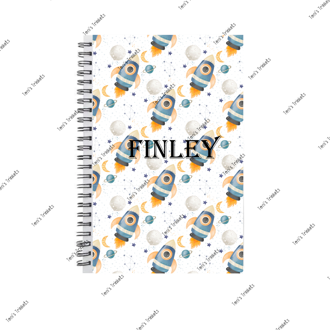 Personalised A5 Rocket Notebook