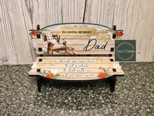 Load image into Gallery viewer, Personalised Memorial wooden bench
