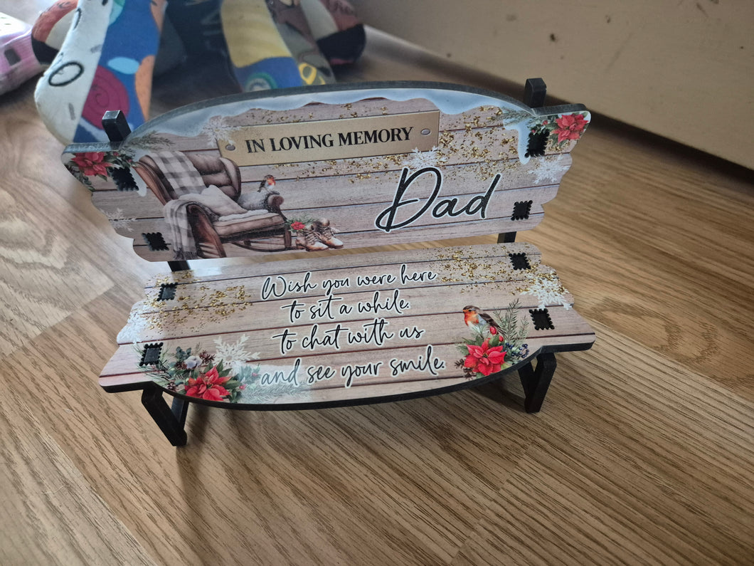 Ready to post memorial bench