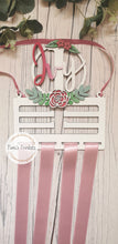 Load image into Gallery viewer, Personalised Inital Floral Hair Bow Organiser
