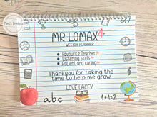Load image into Gallery viewer, Teacher weekly planner
