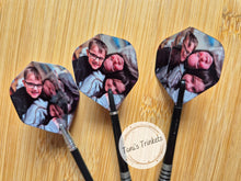 Load image into Gallery viewer, Custom photo dart flights set of 3
