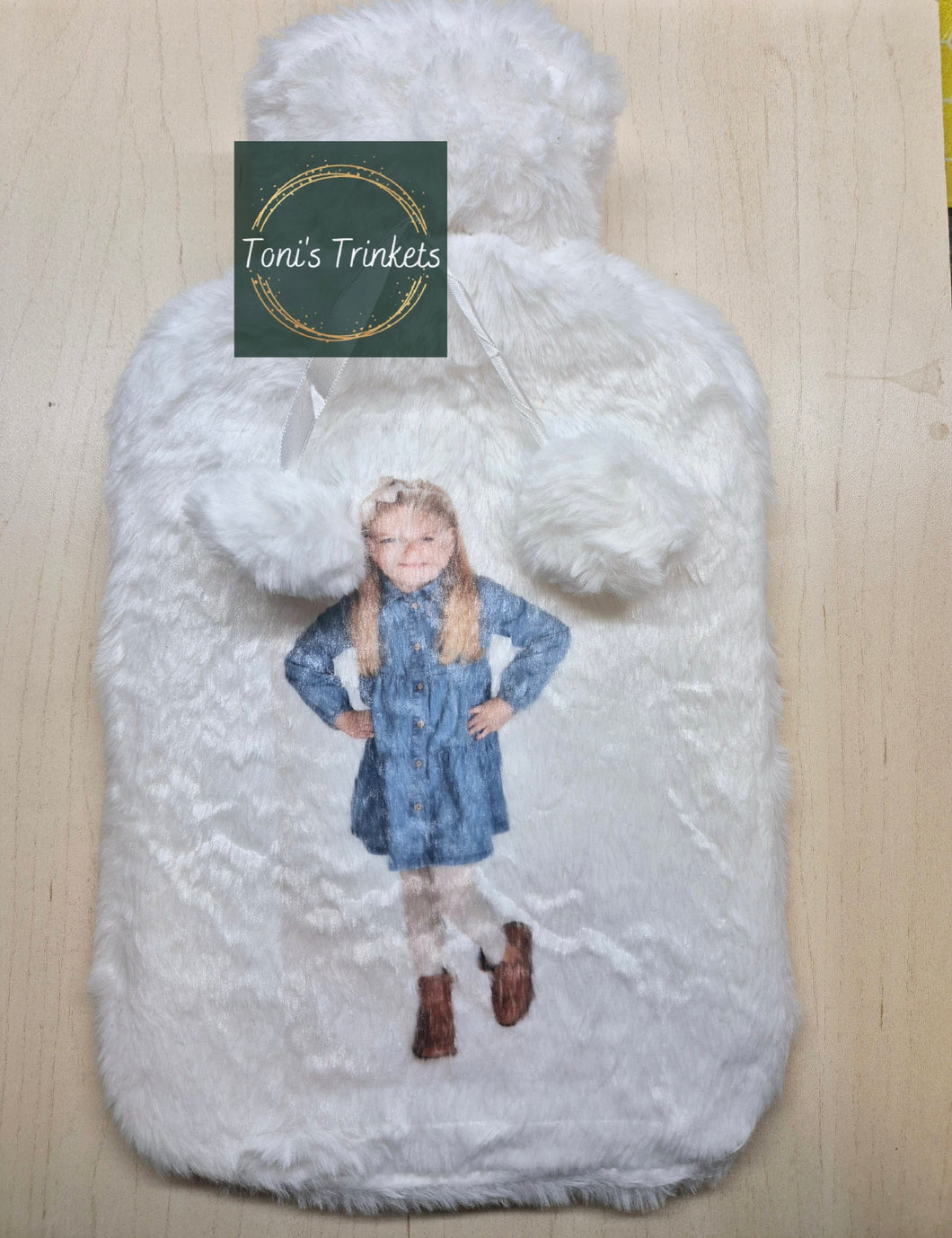 Personalised hot water bottle