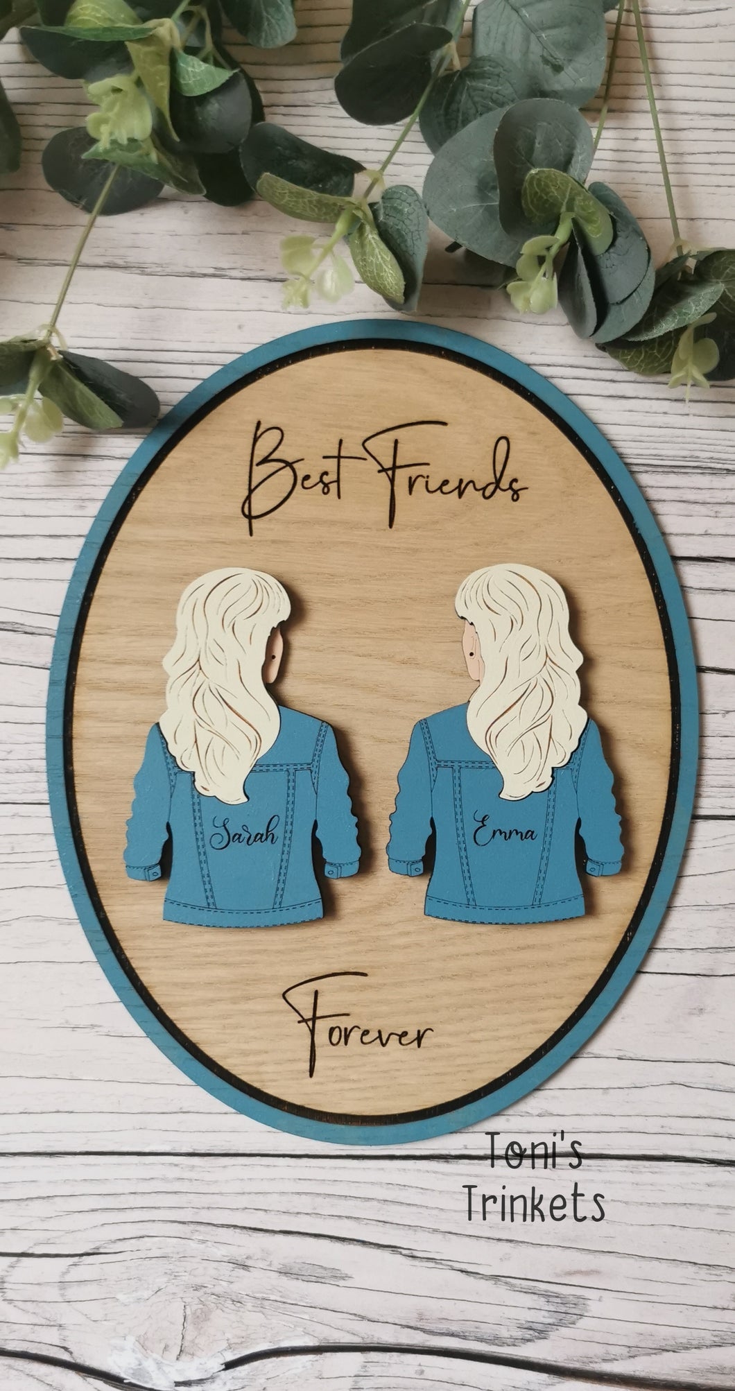Personalised best friends plaque